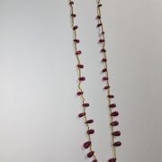 Natural Ruby Droplet Necklace