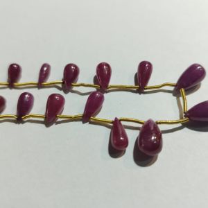 Natural Ruby Droplet Necklace