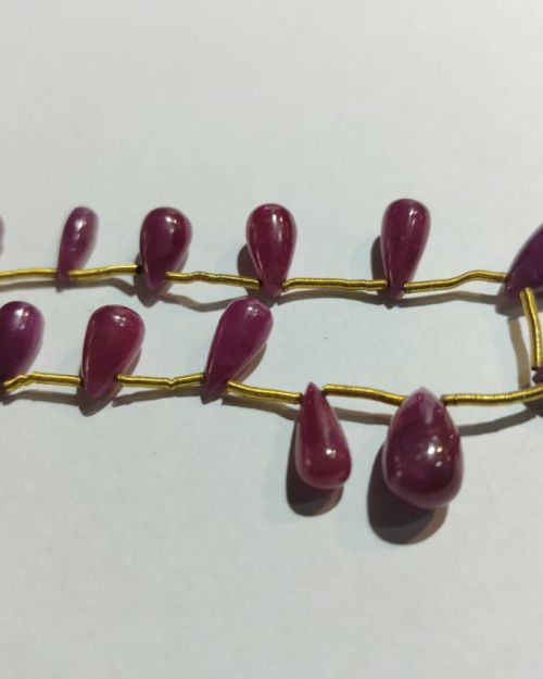 Natural Ruby Droplet Necklace