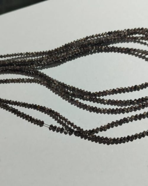 Light Brown Natural Diamond Bead Lines