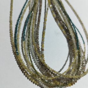 Natural Diamond Bead Lines (Yellow/Blue/Pink...)