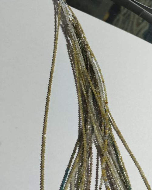 Natural Diamond Bead Lines (Yellow/Blue/Pink…)